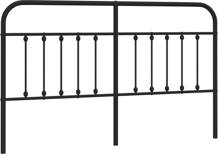 Image du produit VidaXL Kopfteil Metall Schwarz 180 cm, Farbe: Schwarz, Material (187 x 3 x 100 cm)
