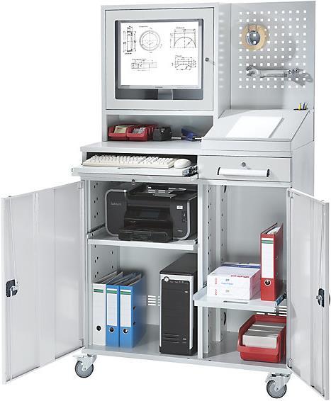 Produktbild eurokraft pro Computer-Arbeitsstation, Stahlblech