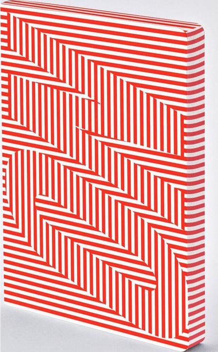 Actual product image Nuuna Notebook Graphic L On-Off 22 x 16.5 cm, Dot, Red/White (22 x 16.5 cm, Dotted, Soft cover)