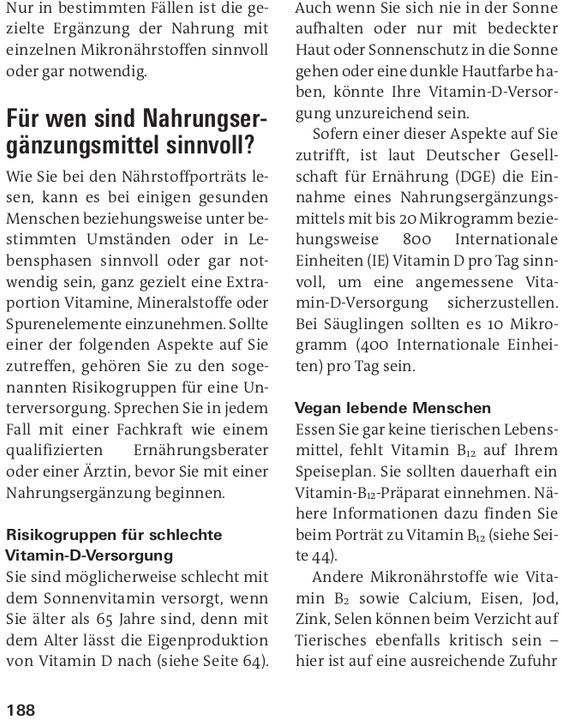 Produktbild Vitamine, Mineralstoffe, Spurenelemente (Deutsch, Prof. Dr. Bernhard Watzl, Dr. Angela Bechthold, 2024)