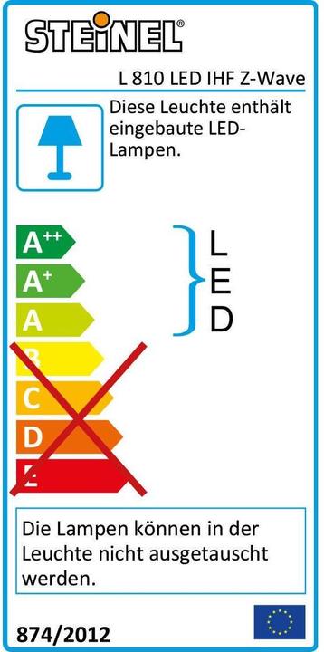 Energie-Label Steinel Z-Wave Sensorlampe L 810 (612 lm, IP44)