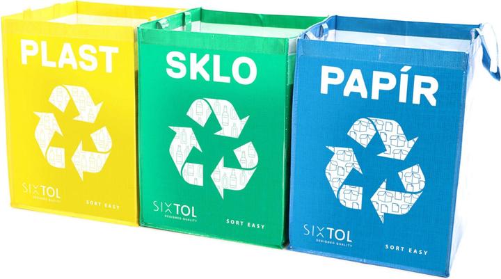 Image du produit Sixtol Sacs de tri sélectif SORT EASY 3 BASIC, 30x30x40 cm, 3 x 36 l, 3 pièces (3 x, 36 l)