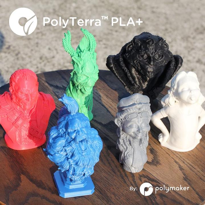 Image du produit Polymaker Bobine de carton Polyterra Pla Plus, Bleu, 1 kg, 1.75mm (PLA+ LECTURE, 1.75 mm, 1000 g, Bleu)