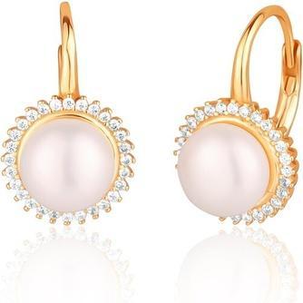 JVD Bronze earrings with pearls and zircons SVLE2122XH2RP00