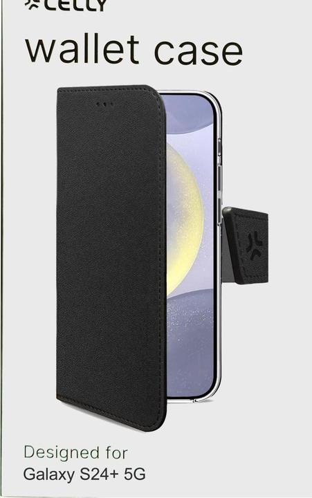 Image du produit Celly Wally Portefeuille Couverture 5G - Noir (Samsung Galaxy S24+)
