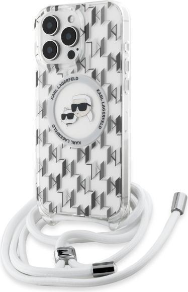 Produktbild Karl Lagerfeld KLHMP16XHCKCKLCT iPhone 16 Pro Max 6.9" transparent hardcase IML Crossbody Monogra (Apple iPhone 16 Pro Max)