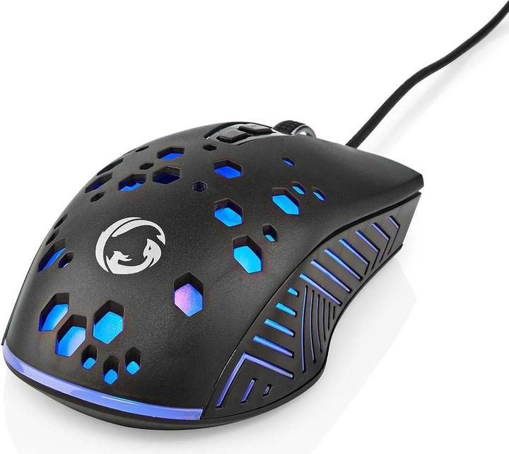 Actual product image Nedis Gaming Mouse | Wired | 800 / 1200 / 2400 / 3200 / 4800 / 7200 dpi | Adjustable DPI | Anz (Cable)