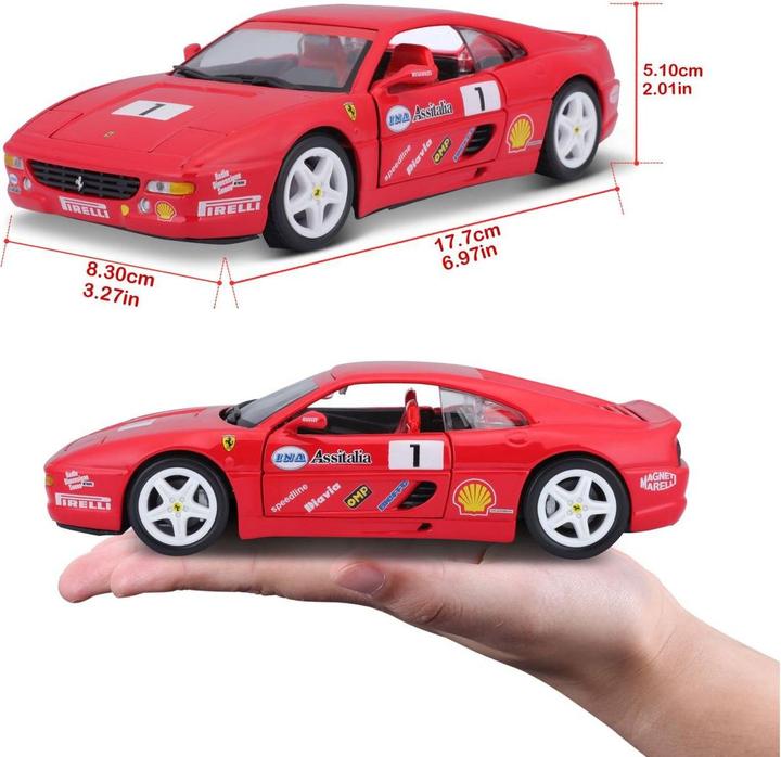 Immagine prodotto Bburago Ferrari R&P F355 Challenge Racing 1/24 rosso