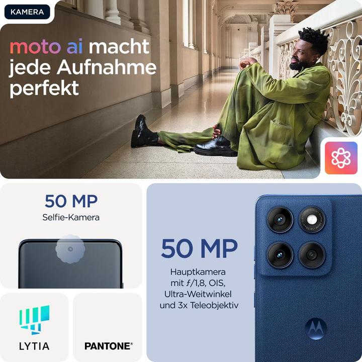 Productafbeelding Motorola Edge 60 (512 GB, Pantone Gibraltar Zee, 6.67", Dubbele SIM, 50 Mpx, 5G)