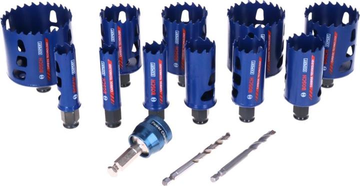 Produktbild Bosch Professional Zubehör EXPERT Tough Material Lochsäge-Set, 20/22/25/32/35/40/44/51/60/64/76 mm, 14-tlg. (20, 22, 25, 32, 35, 40, 44, 51, 60, 64, 76 mm)