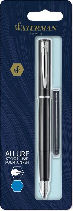 Actual product image Waterman Fountain pen Allure C.C. F (Black, 1 x)