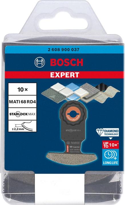 Produktbild Bosch Professional Zubehör EXPERT Corner Blade MATI 68 RD4 Blatt für Multifunktionswerkzeuge, 68 x 30 mm, 10-tlg.