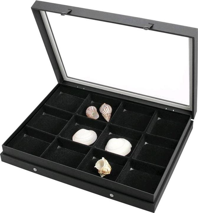 Safe Vitrine BlackEdition für Ringe mit 12 Fächer
