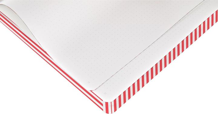 Actual product image Nuuna Notebook Graphic L On-Off 22 x 16.5 cm, Dot, Red/White (22 x 16.5 cm, Dotted, Soft cover)