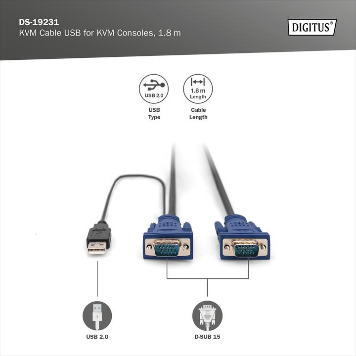 Actual product image Digitus KVM cable DS-19231