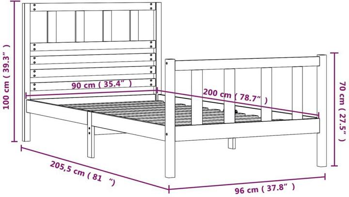 Actual product image VidaXL Neils (90 x 200 cm)