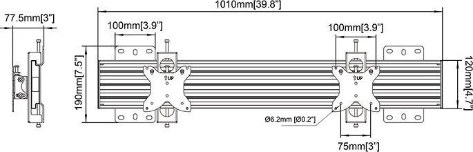 Image du produit Multibrackets Support mural Side by Side, 27"-32 ",VESA 75x75- (Mur, 75", 20 kg)