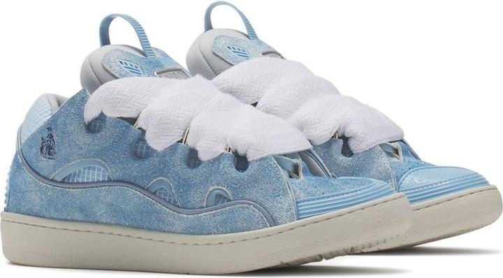 Immagine prodotto Lanvin curb sneakers in leather and mesh color denim blue (42)