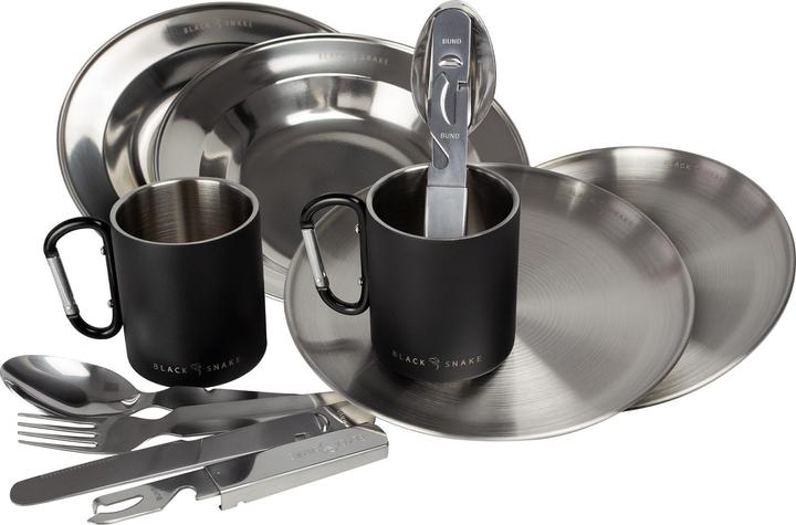 Produktbild Black Snake flacher Teller, tiefer Teller, Besteck, Tasse