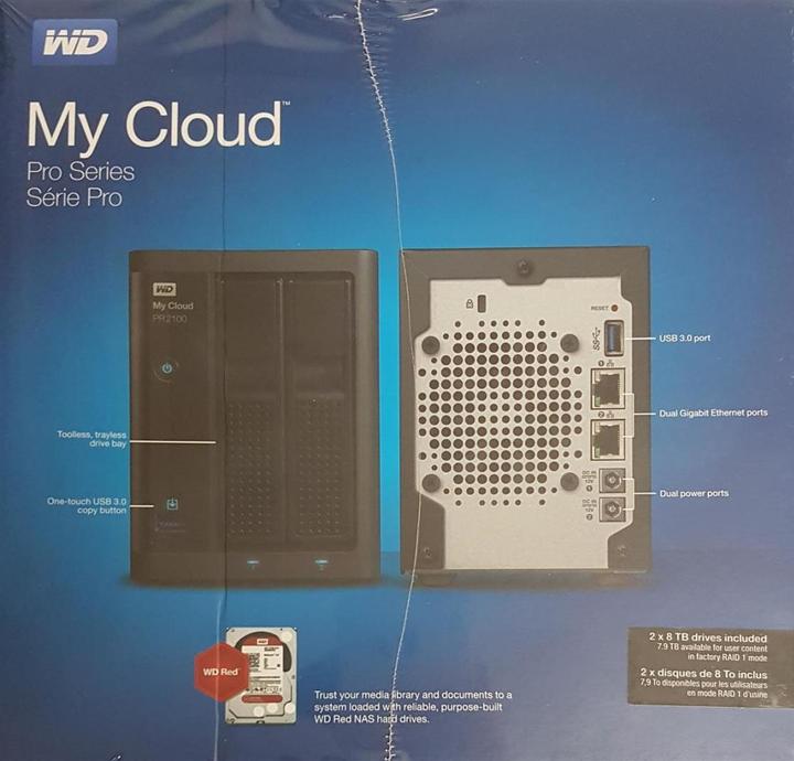 Actual product image WD My Cloud Pro PR2100 (2 x 8 TB, WD Red)