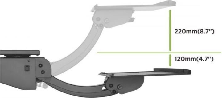 Produktbild Maclean MC-795 - Verstellbarer Tastaturhalter, bis zu 34 cm