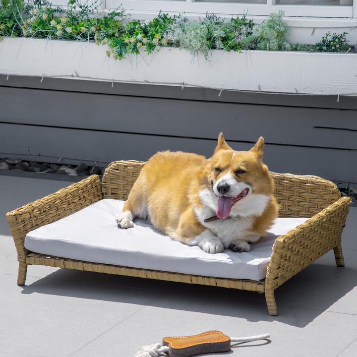 Produktbild PawHut Rattan Hundesofa mit Rattan-Design (Hund)