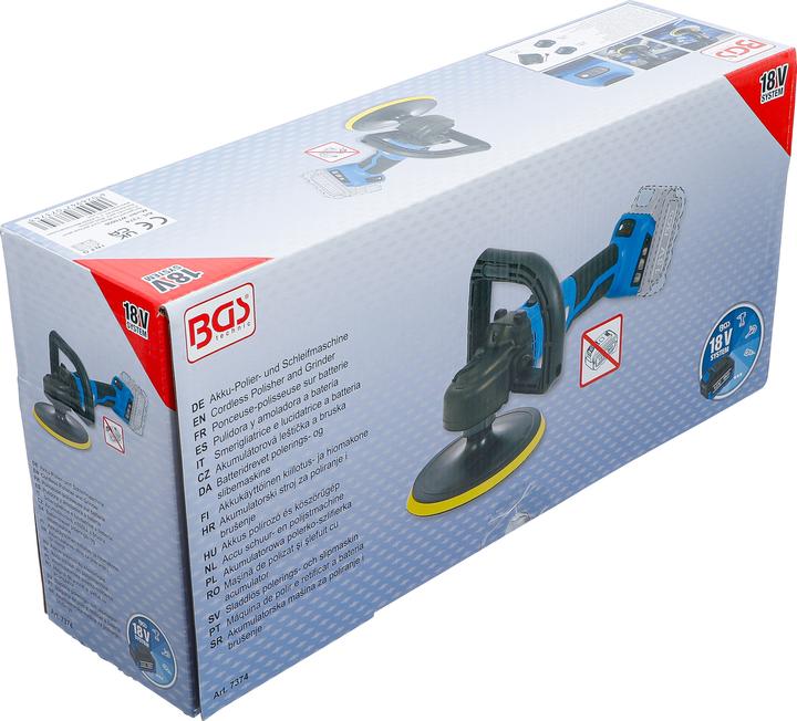 Produktbild BGS Akku-Polier- und Schleifmaschine | bürstenlos | 18 V | ohne Akku (Exzenterpolierer)