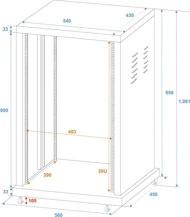 Produktbild Omnitronic Rack SR19 20 (19" Rack)