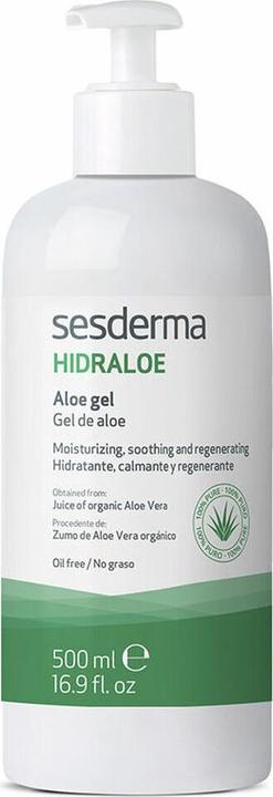 Actual product image Sesderma Hidraloe Aloe Gel 500 Ml - Soothing And Hydrating Aloe Vera Gel (Body lotion, 500 ml)