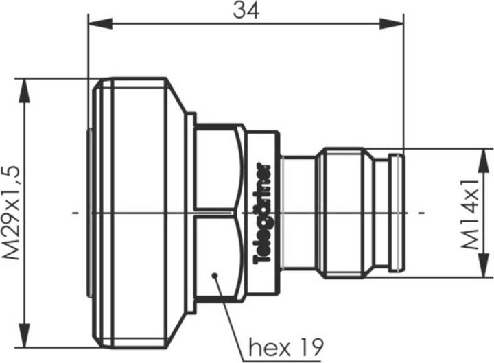 Produktbild Telegärtner Adapter 7-16 - 2.2-5, f-f