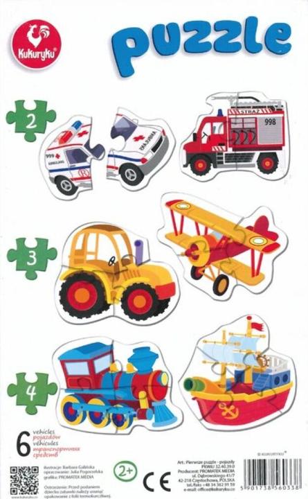 Produktbild ProMate Erstes Puzzle, Fahrzeuge (6 Teile)