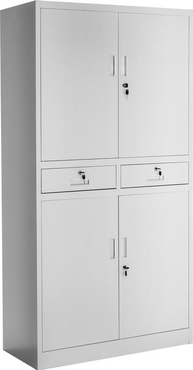 Actual product image tectake Filing cabinet with 2 drawers (90 x 40 x 180 cm)