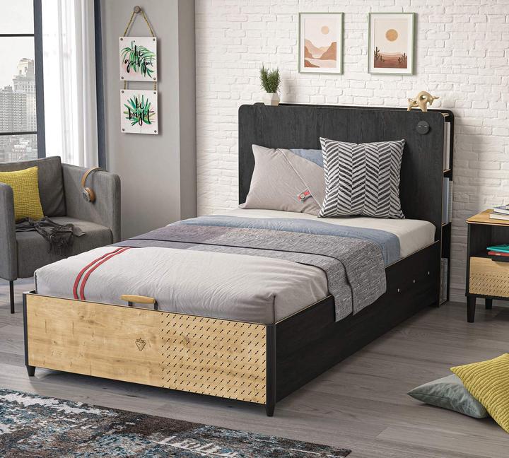 Produktbild Cilek Bett Black mit Stauraum 120x200cm (120 x 200 cm)