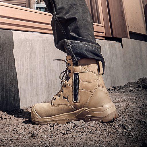 Productafbeelding Puma Veiligheidsschoen CONQUEST STONE HIGH maat 43 stone S3 CI HI HRO SRC DIN EN ISO 20345 nubuck leer (S3, 43)