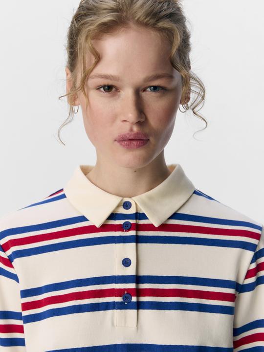 Produktbild Object Gestreiftes Langarm-Poloshirt (L)