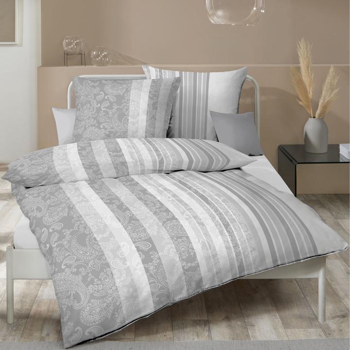 Produktbild Kaeppel Interlock Jersey Bettwäsche Firenze silber (Duvetbezug, 155 x 220 cm, 80 x 80 cm)