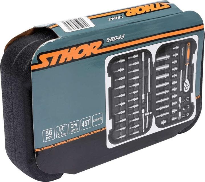 Image du produit Toya Sthor 58643 - Jeu d'outils 1/4 pouce, 56 pièces