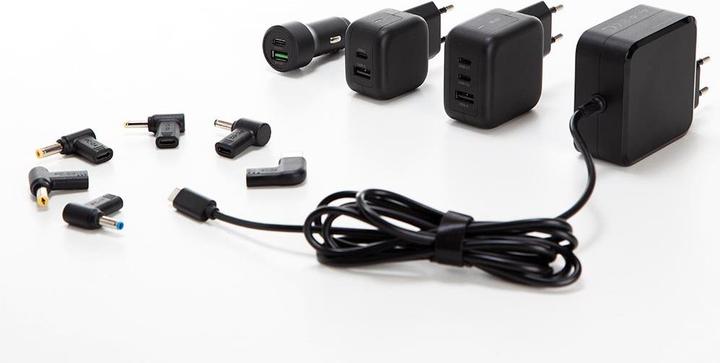 Actual product image HQ Power USB car charger - aluminium housing - 2 outputs - USB-A & USB-C - 38W