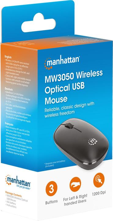 Produktbild Manhattan MW3050 Kabellose USB-Maus (Kabellos)