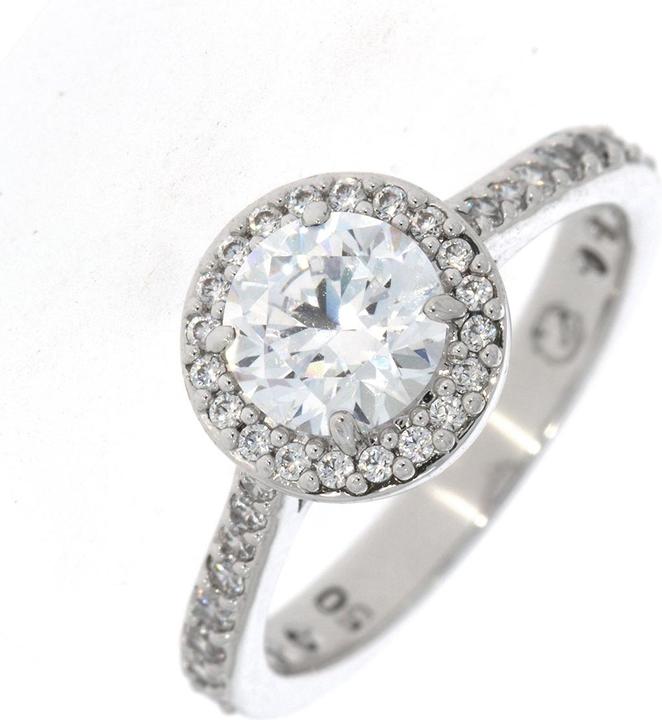 Produktbild Swarovski Constella Cocktail Round Pavé Ring Silber (50)