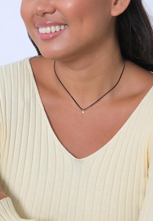 Immagine prodotto Elli Collana Choker Saetta Nylon Catena Argento 925 (Argento 925, Nessuna pietra preziosa, Nylon, 36 cm)
