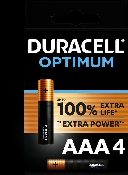 Produktbild Duracell Optimum 4er Pack AAA Batterien (4 Stk., AAA)