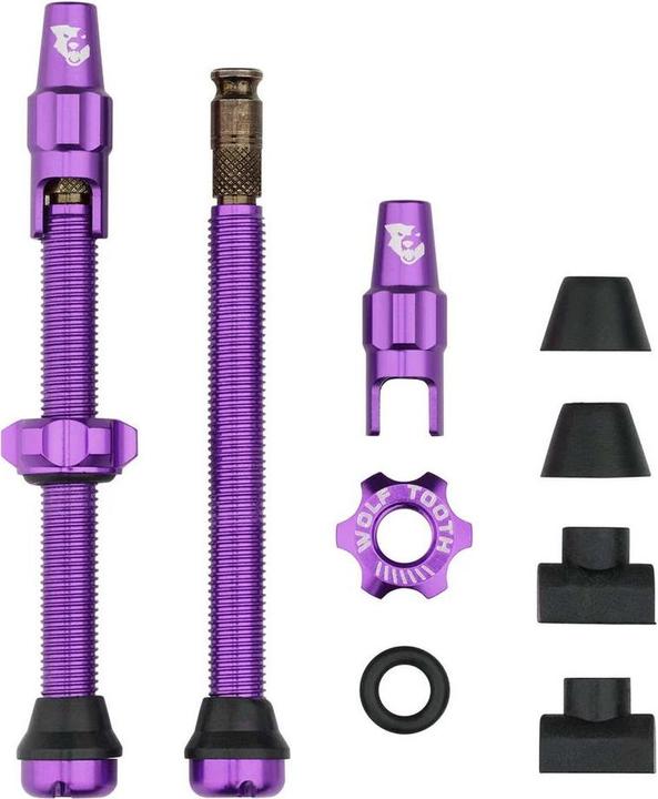 Immagine prodotto Wolf Tooth Tubeless Valve Stem Ventile, Clik Valve, 60mm, 2 Stk., ultraviolet purple