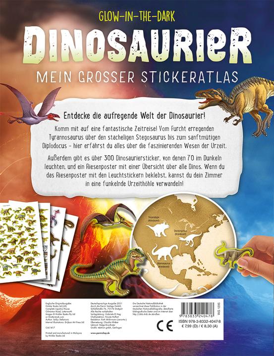 Actual product image Panini Glow-in-the-Dark Dinosaurs: My Great Sticker Atlas