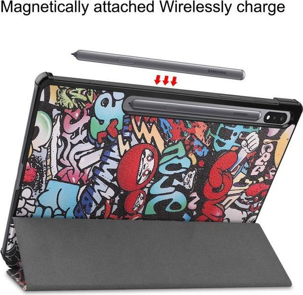 Produktbild MU Style Dreifach faltbare Hülle mit Muster (Galaxy Tab S7+)