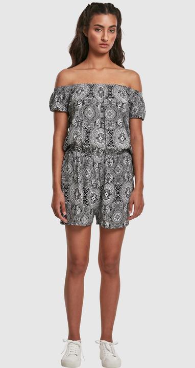 Actual product image Urban Classics Ladies AOP Off Shoulder Short Jumpsuit (4XL)