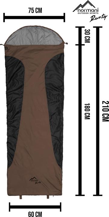Immagine prodotto Normani Ultralight-Schlafsack (RV rechts) Runty (210 cm)