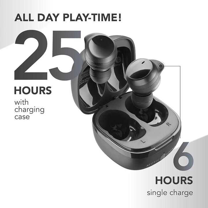 Produktbild Cellularline Music Sound Flow Kabelloses In-Ear-Headset Musik und Bluetooth-Anrufe Schwarz (keine Geräuschunterdrückung, 25 h, Kabellos)