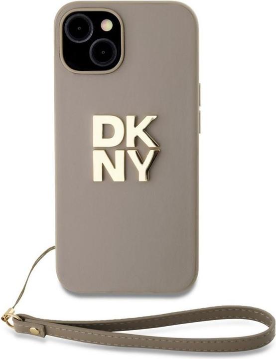 Produktbild DKNY DKHCP15SPBSWSE iPhone 15 / 14 / 13 6.1" beżowy/beige hardcase Wrist Strap Stock Logo (Apple iPhone 14, Apple iPhone 15, Apple iPhone 13)