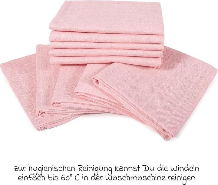 Produktbild Makian Mullwindeln & Mulltücher Mullwindel / Mulltuch 10er Pack 80 x 80 cm - Puder (80 cm, 80 cm)